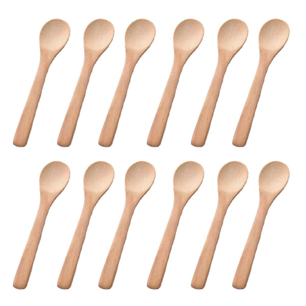 Wooden Honey Teaspoons, Set of 12, Natural